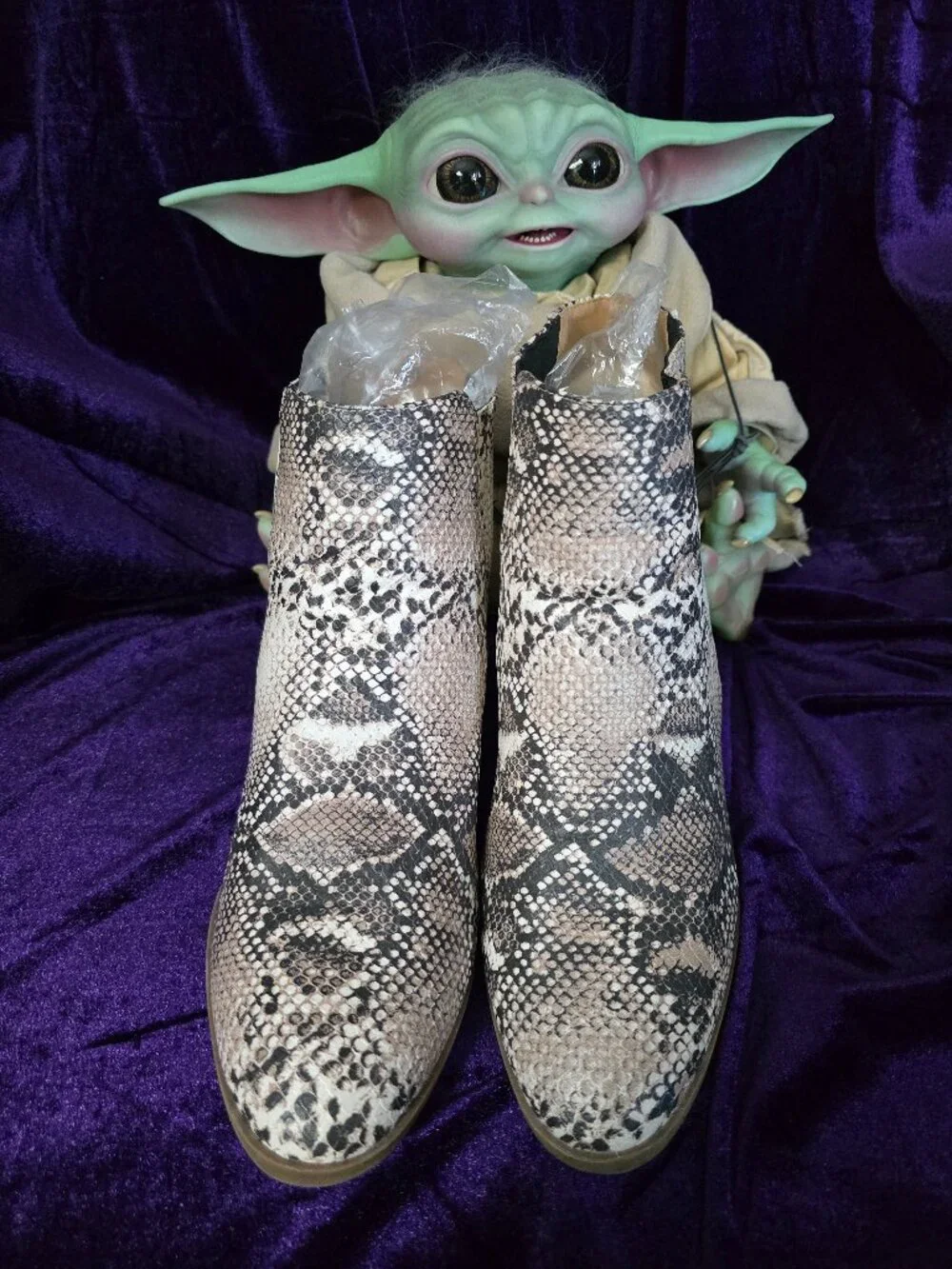 Maurices Snake Embossed Chelsea Booties. 2.5